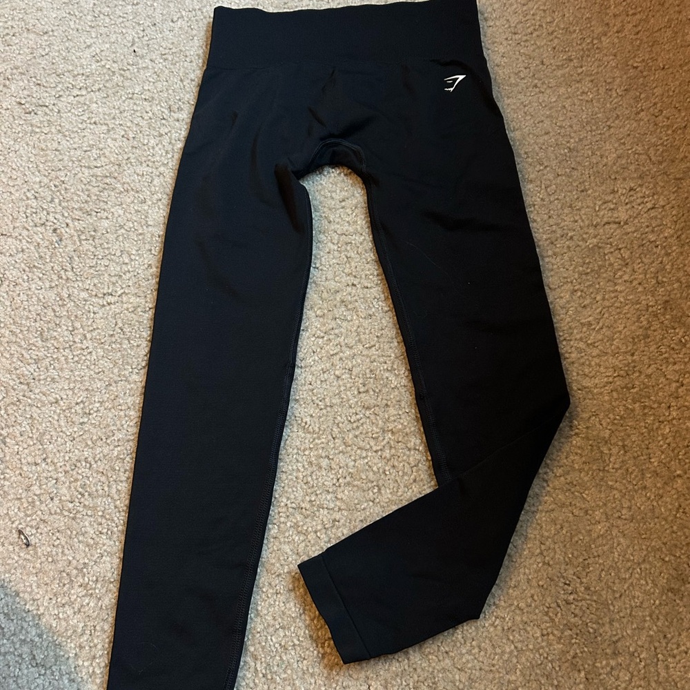 Black Full-Length Gymshark Athletic Leggings